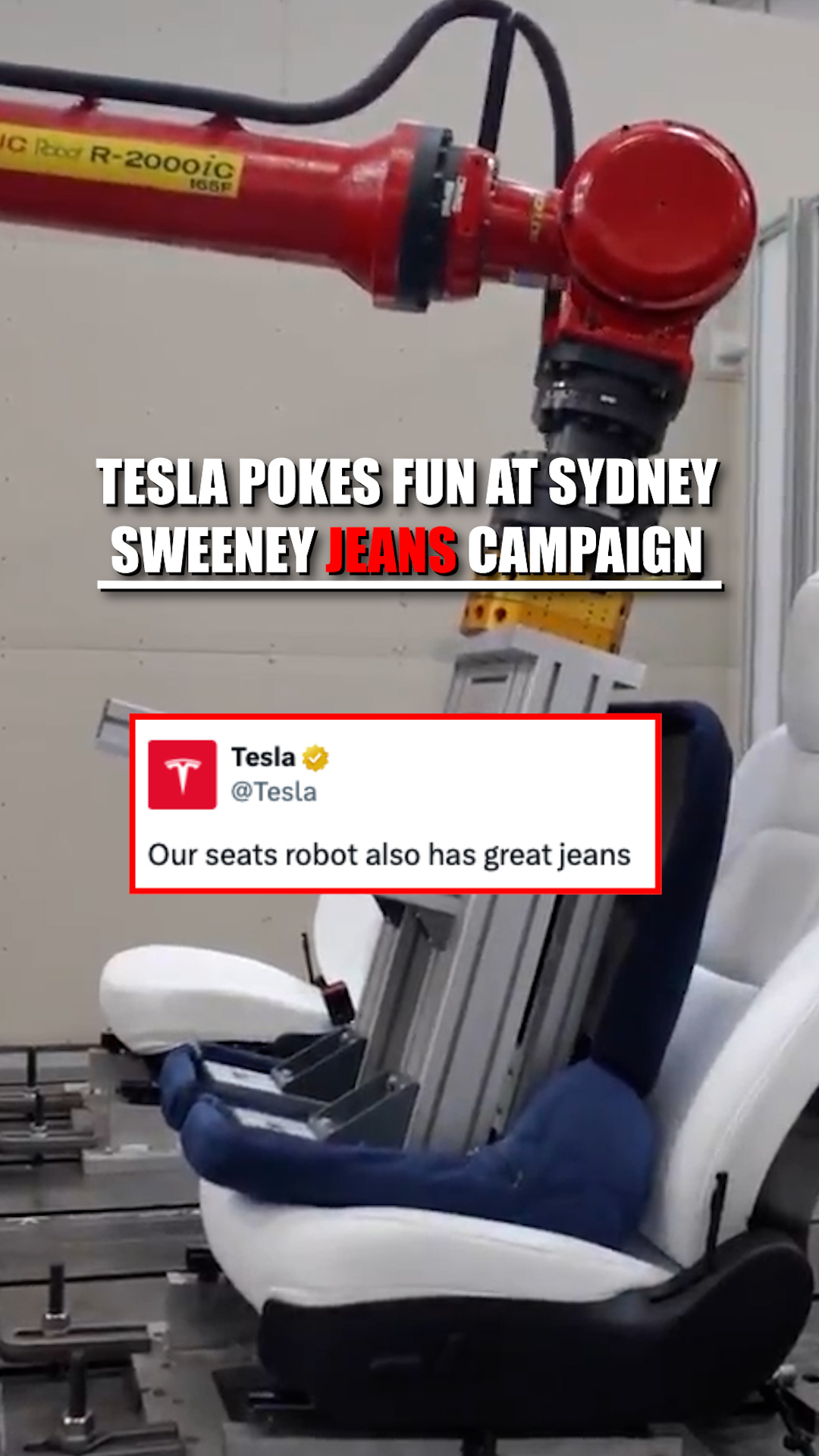 DENIM IN DRIVE: Tesla pokes fun at the Sydney Sweeney–American Eagle ...
