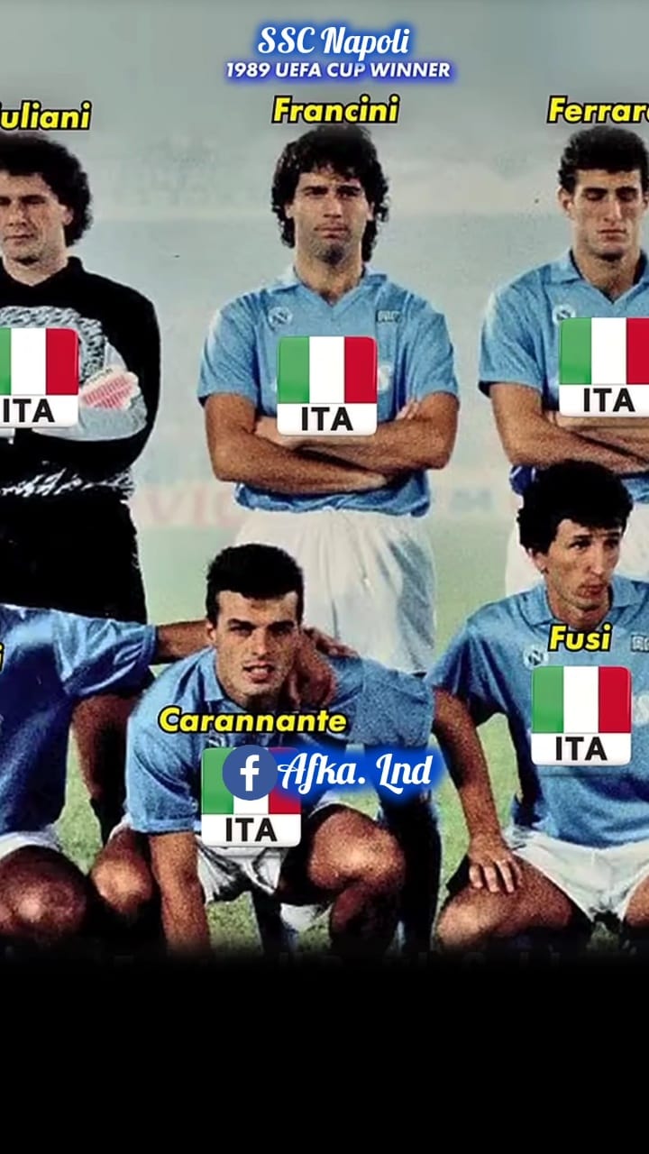 The 1988–89 UEFA Cup winners : S.S.C NAPOLI by Panini