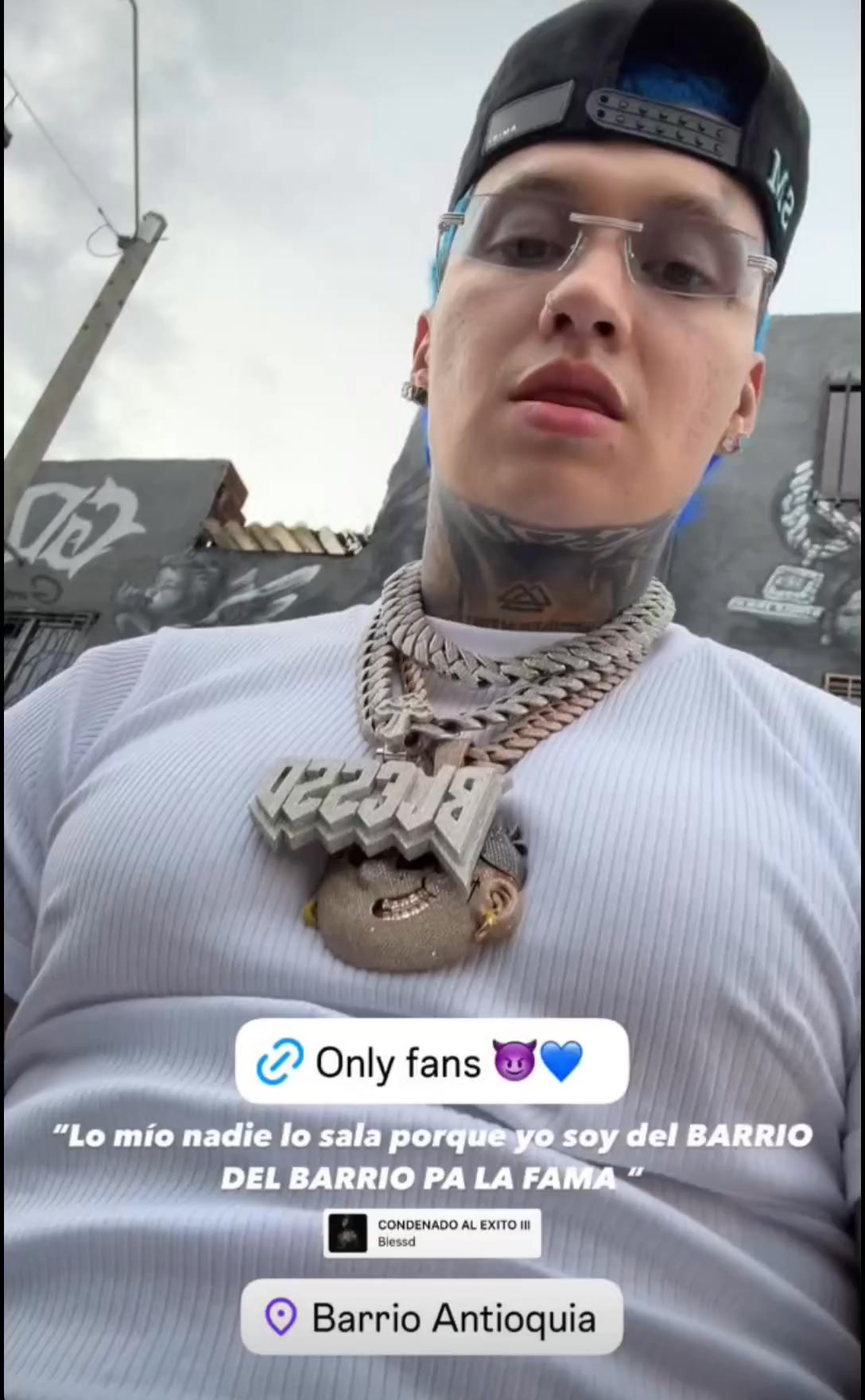 Blessd 🩵 porque yo soy del barrio de barrio pa la fama 💸💫 | Leandro ...