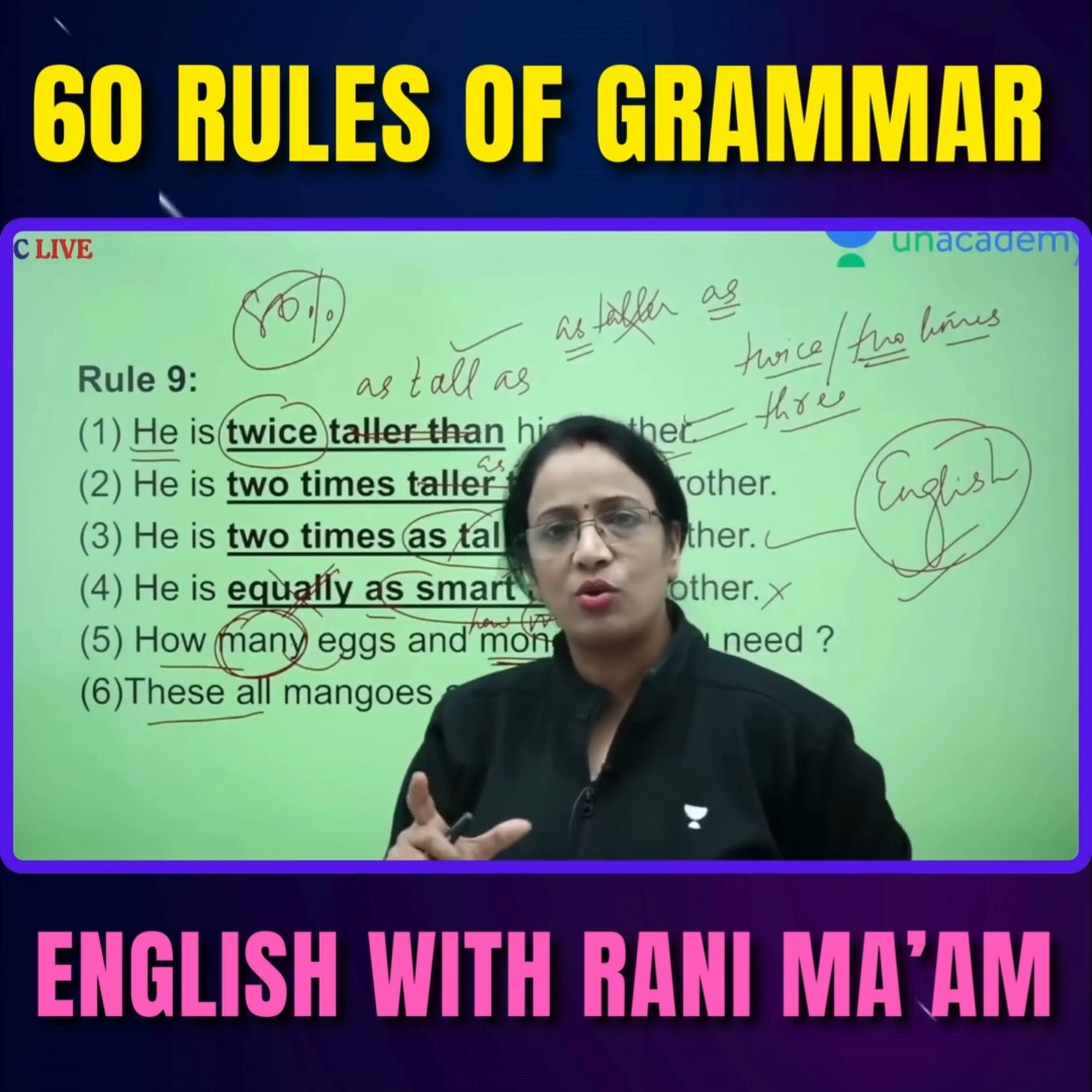 60 Rules of Grammar | Rule - 9 | Basic English Grammar | English With ...