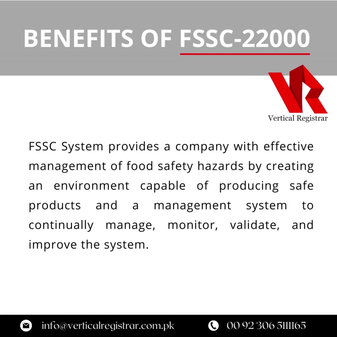 FSSC 22000 is a Food Safety Management System (FSMS) Certification ...