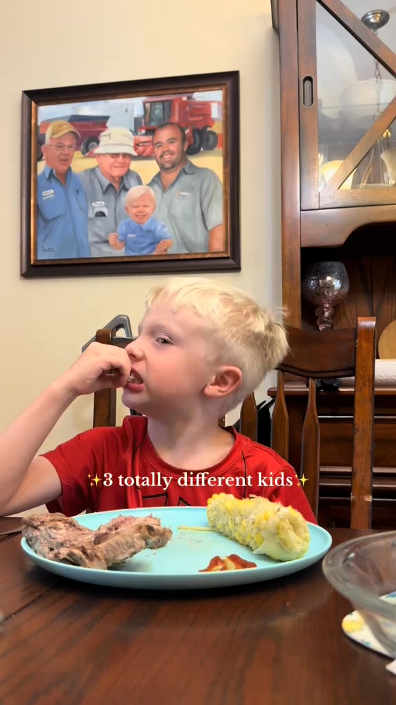 Emmalyn tends to always be the first one done eating and instantly ...