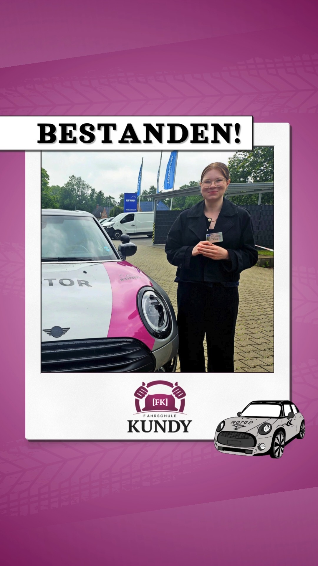 Mareike Marks hat’s geschafft und ihren Autoführerschein in der Tasche ...
