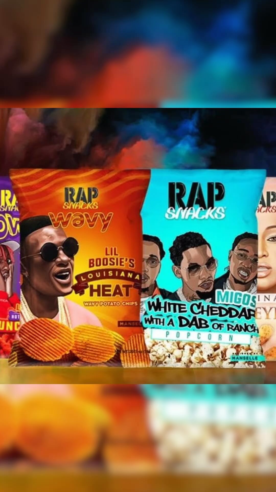 Original Rap Snacks potato chip bag from 1994