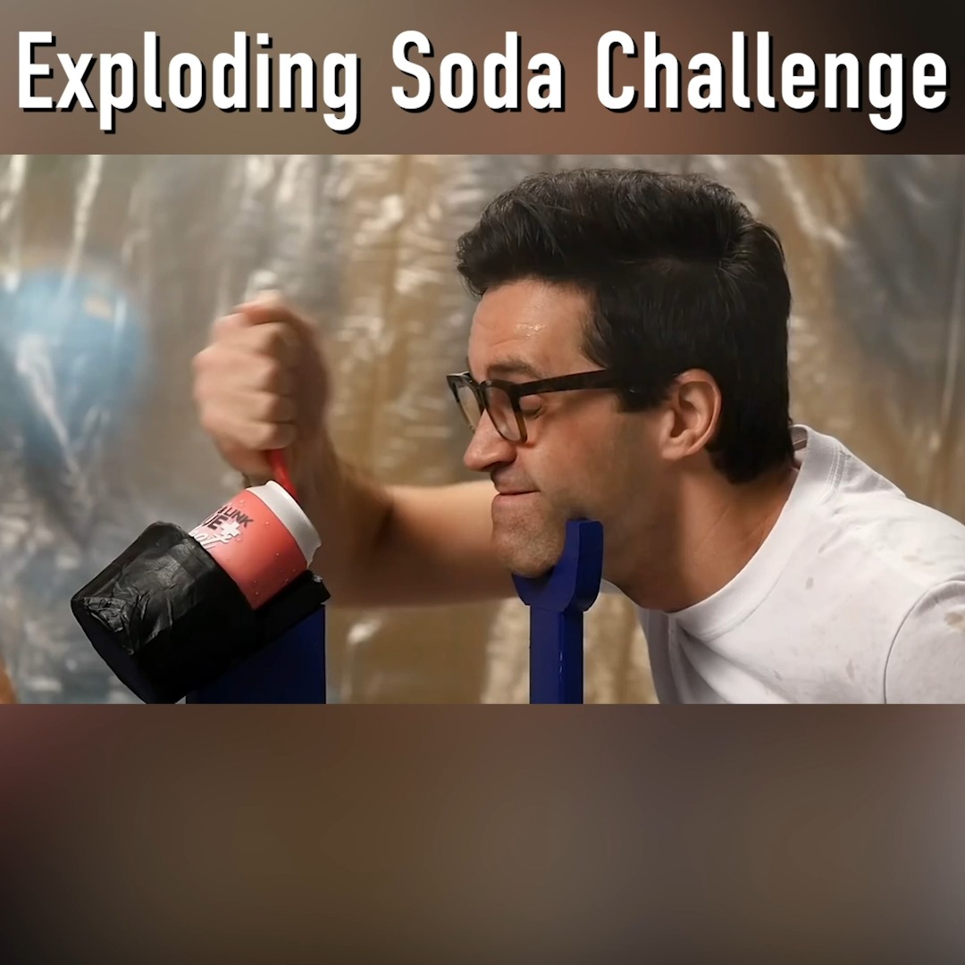 Exploding soda challenge! | Rhett & Link | Facebook