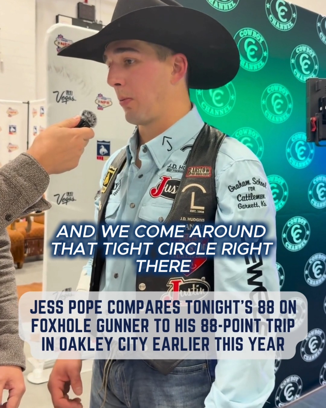 Jess Pope was third at the Oakley Independence Day Rodeo with 88 points ...