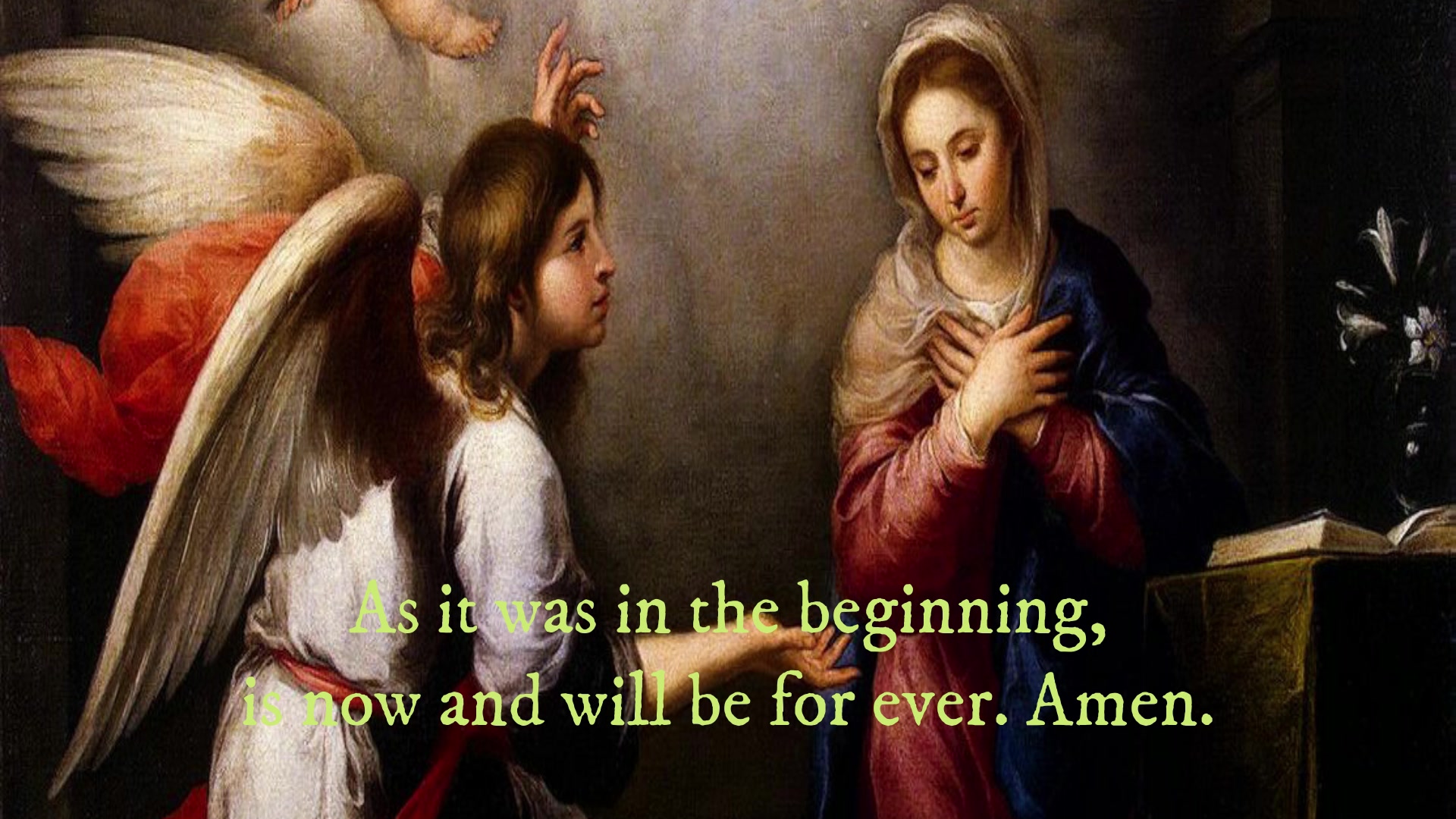THE ANGELUS V./ The angel of the Lord declared unto Mary; R./ And she ...