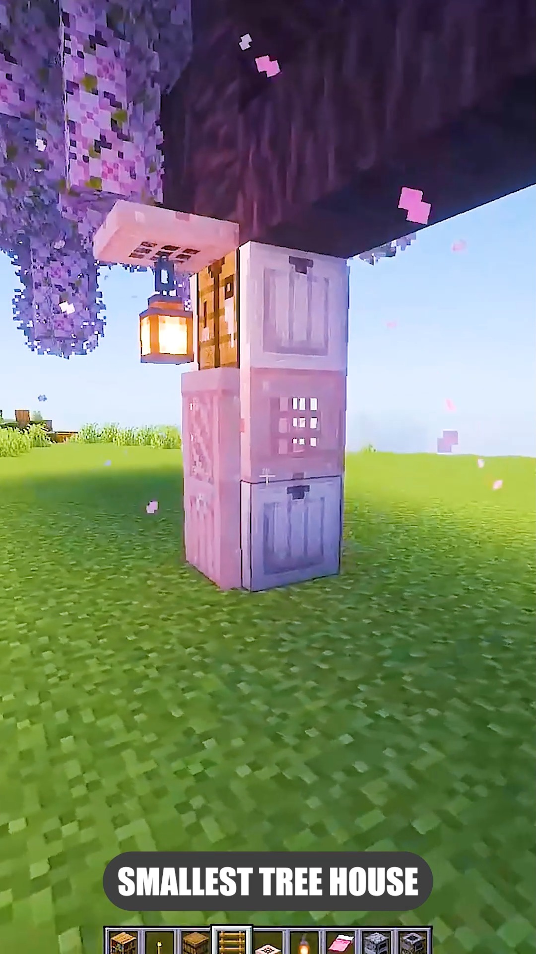 smallest tree 🌳 house build in minecraft #minecraftbuild #minecraft # ...