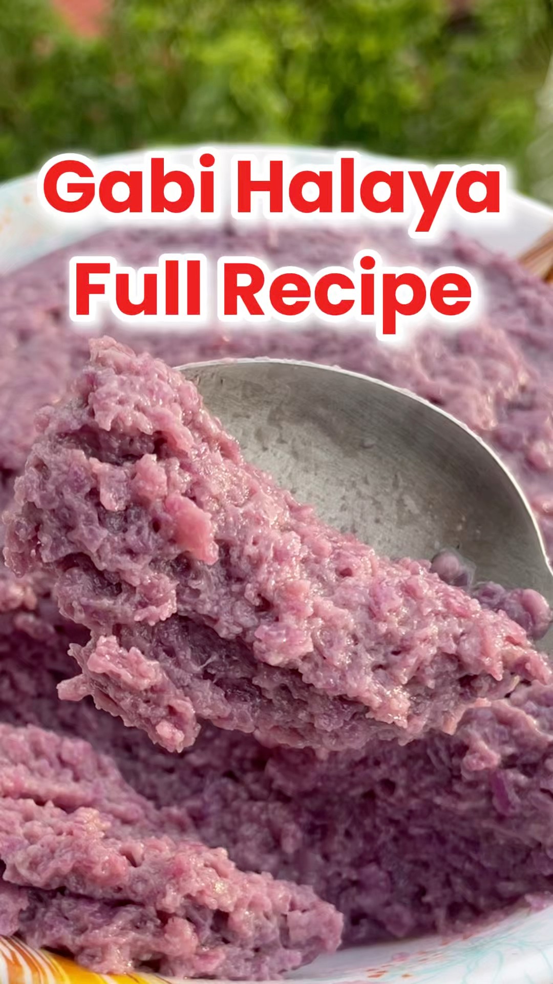Gabi Halaya Full Recipe 😍 1/2 kilo gabi 1 can condensed 1 can evap 2 ...