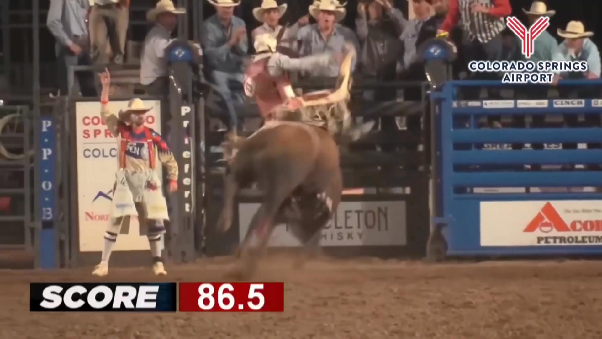 The only one to ride for eight last night, rookie bull rider Hudson ...