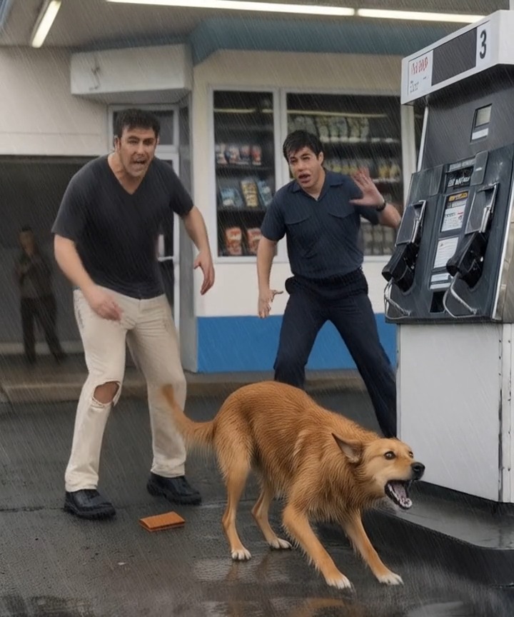 “At a Gas Station, a Stray Dog Barked and Tore an Employee’s Pants ...