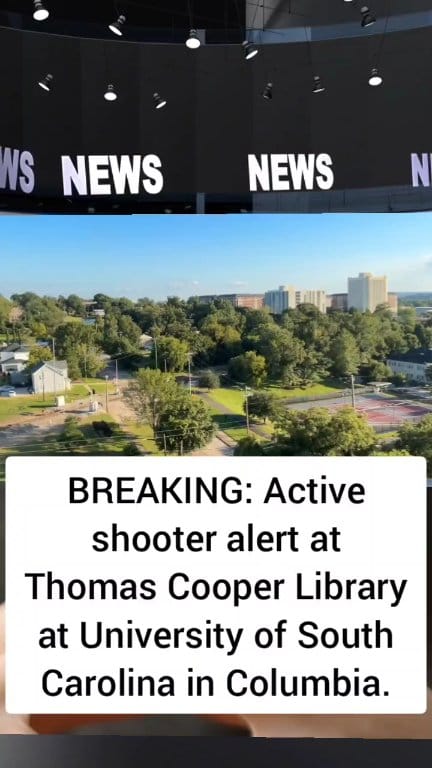 BREAKING: Active shooThomas Cooper Library at University of South