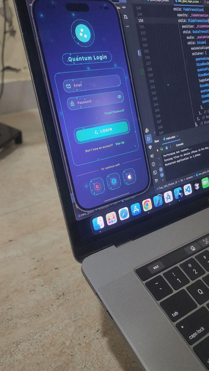 Neo Glass Login UI In Flutter using my new package 🔥🔥 Follow on ...