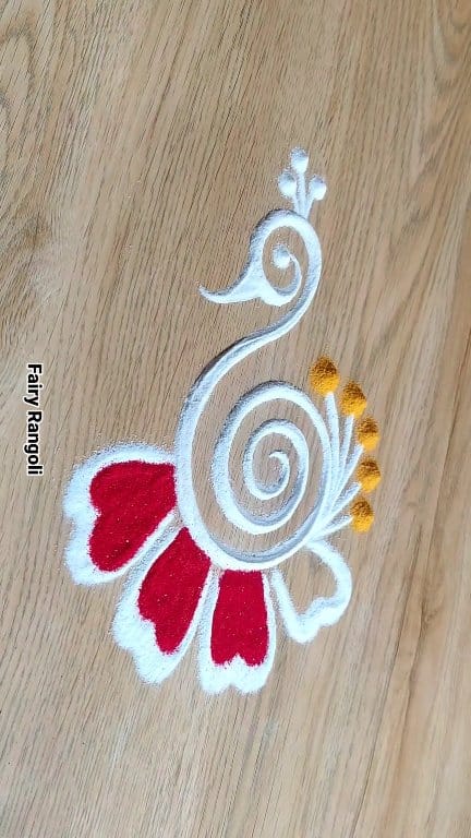 Beautiful Simple Easy morning freehand rangoli 💖 | Fairy Rangoli | Facebook