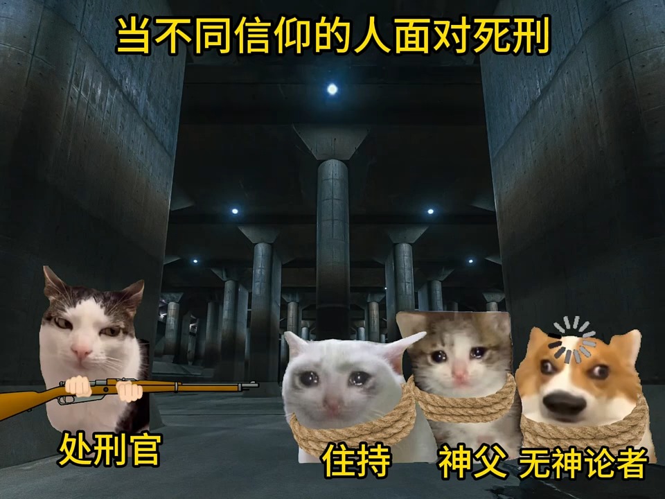 当不同信仰的人面对死刑 . . . . #猫meme #00后 #真实还原 #搞笑 #猫meme小剧场 #万万没想到 #内容过于真实 ...