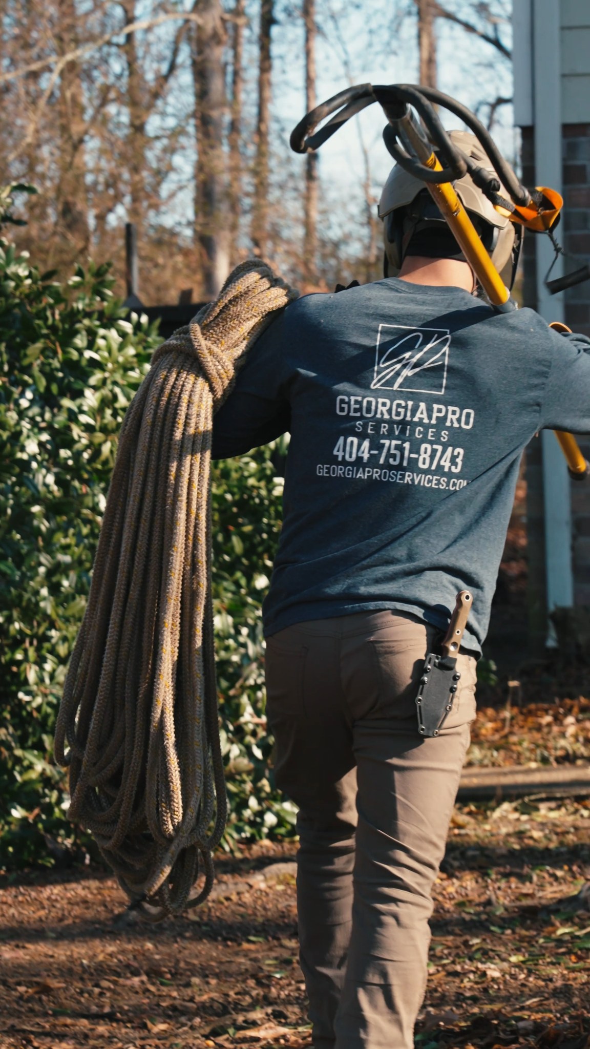 When massive oak limbs hang over a structure, rigging is less about ...