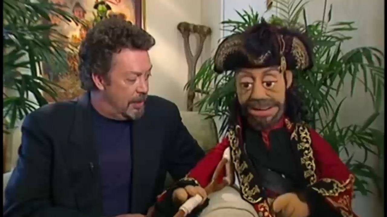 A Muppet caricature of Tim Curry was given to him as a gift on the 27th ...