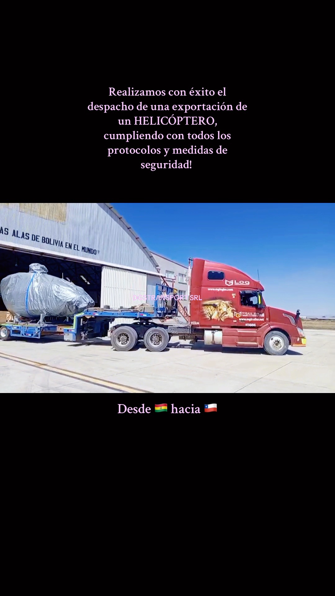 Realizamos con éxito un despacho de una exportación de un HELICOPTERO ...