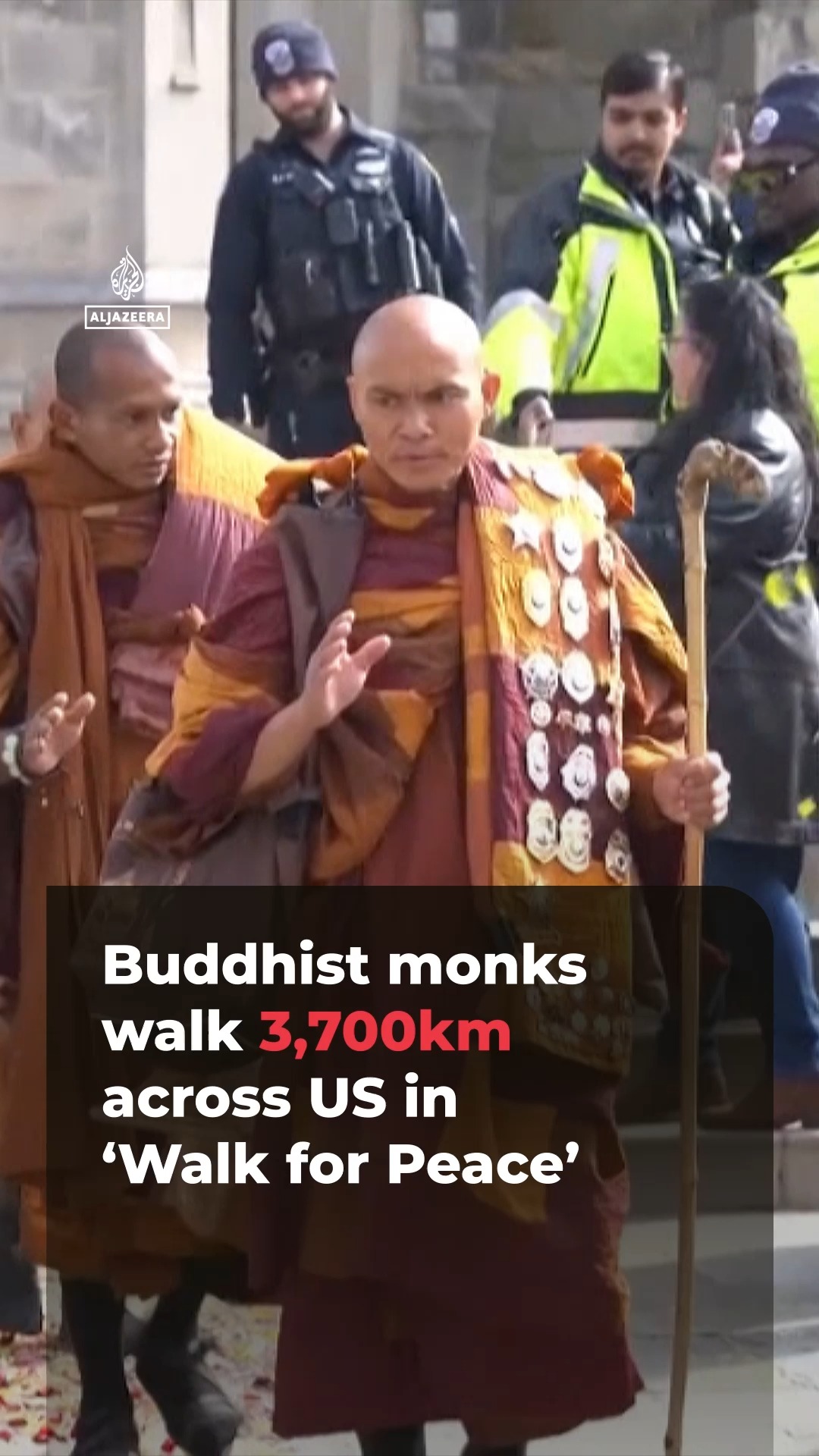 A group of Buddhist monks have walked 3,700km across nine US states to ...