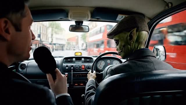 Only in London would your cab driver be an alien in a flat cap 😂🚖👽 This ...