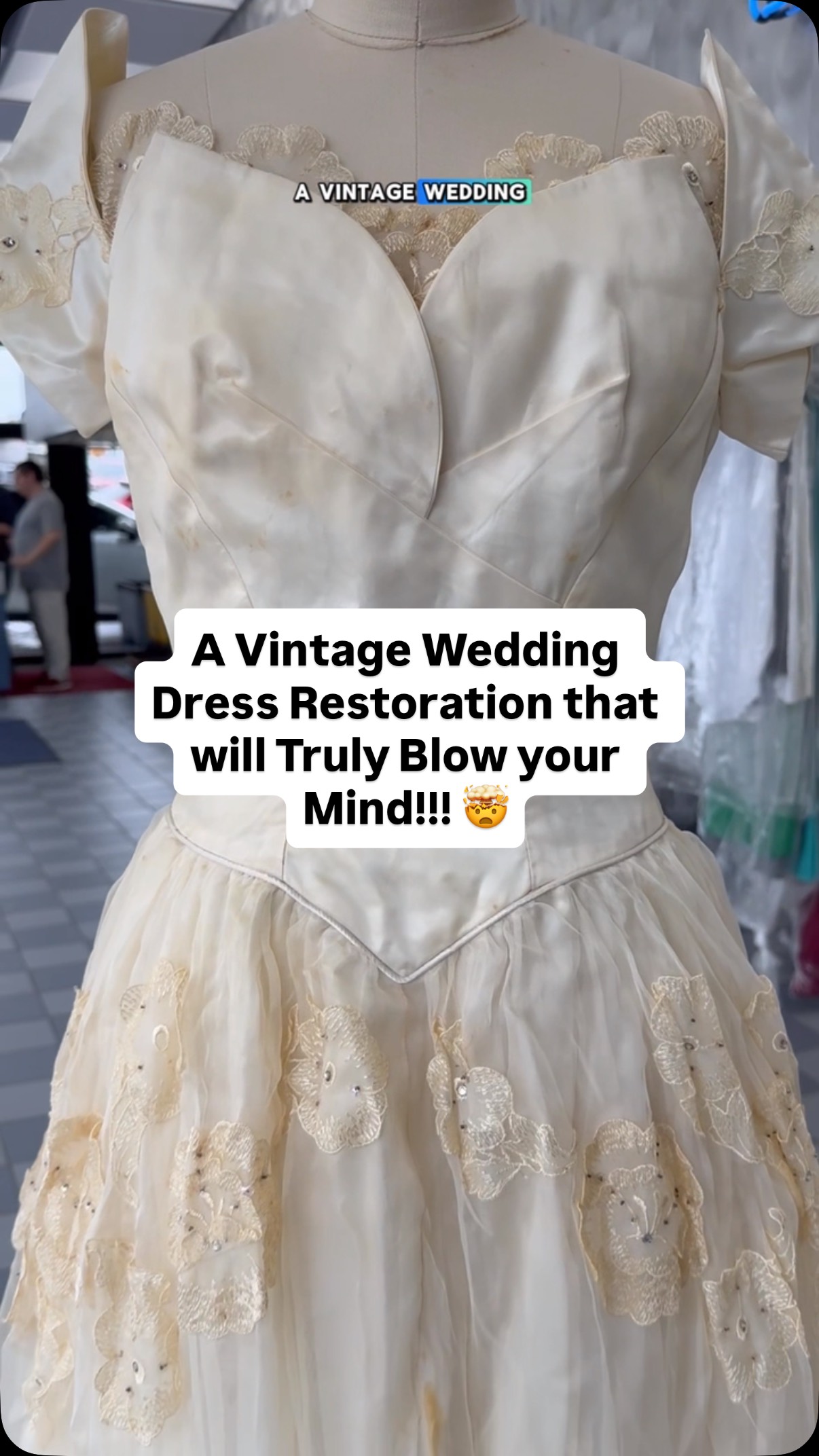 wedding dress restoration Queen Wedding Dress Cleaning & Preservation Package main image 1