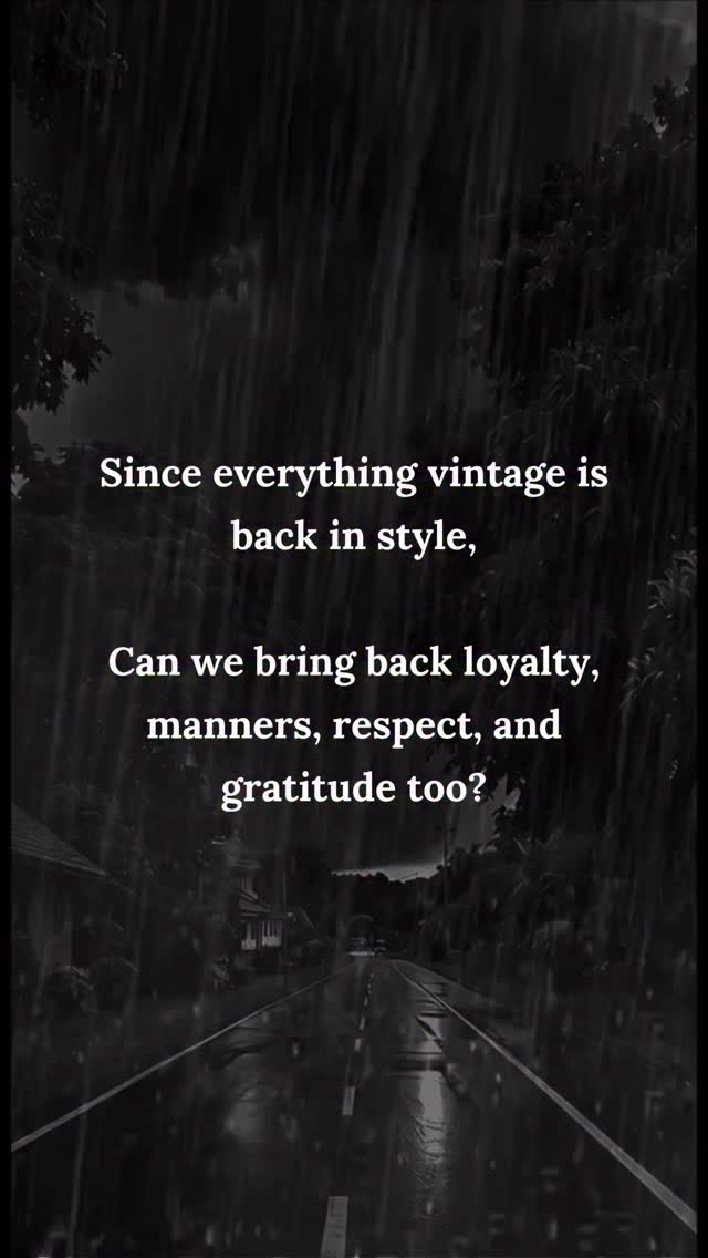 Since everything vintage is back in style, Can we bring back loyalty ...