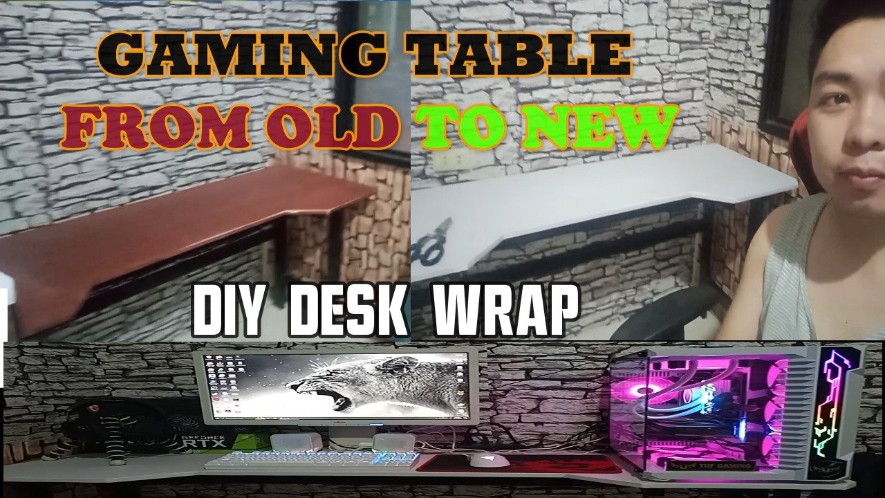 💥DIY : TRANSFORMING MY GAMING TABLE FROM OLD TO A NEW LOOK PC SETUP😁 ...