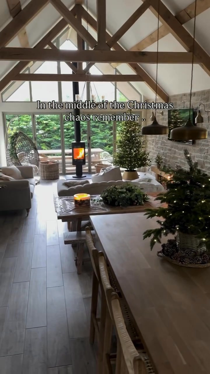 Calming neutrals, the welcome of a log fire, an abundance of Christmas ...
