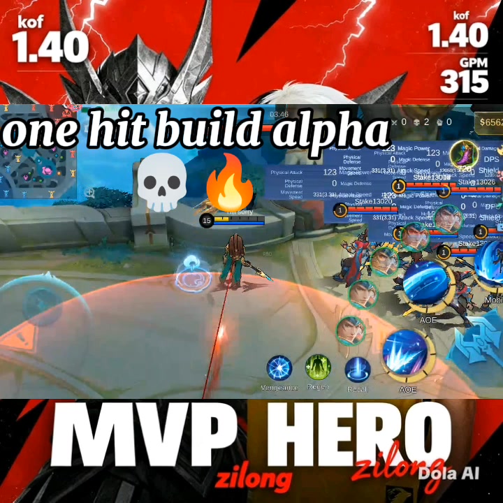 One hit build alpha 💀🔥 #MLBBKOF #overdrive #MLBB #MobileLegendsBangBang ...