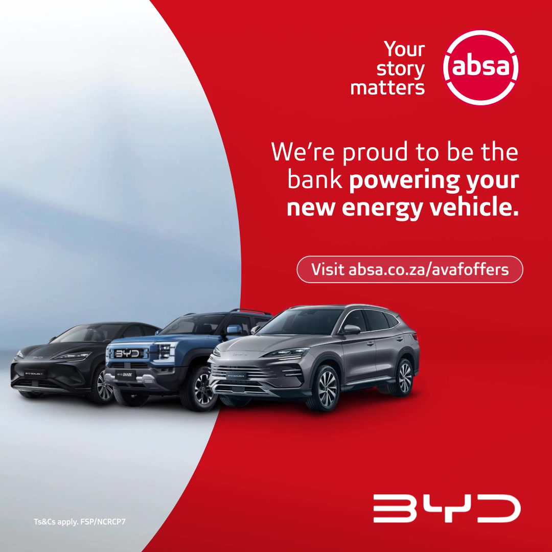 Drive into the future with Absa and BYD and get R5 000 back when you ...