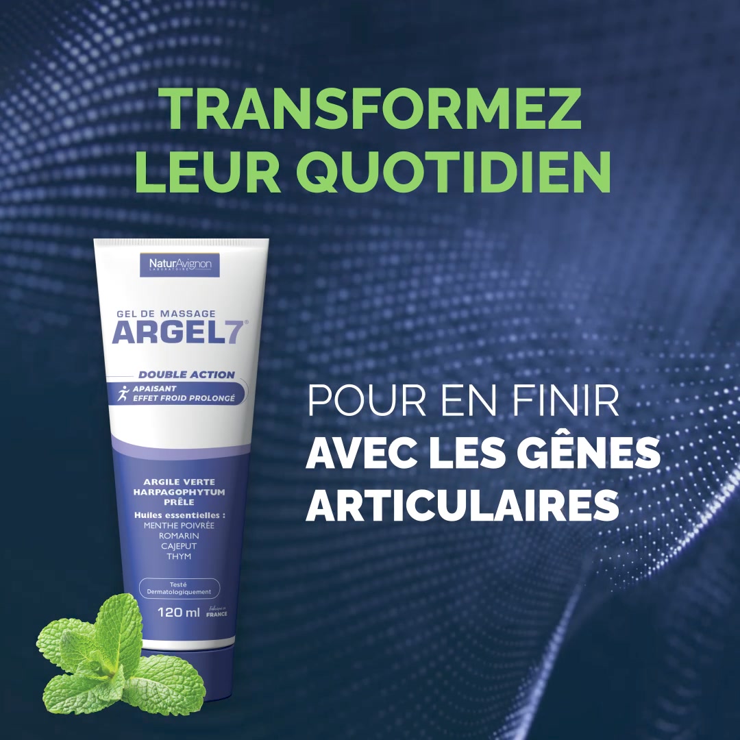 Gel De Massage Argel 7 - NaturAvignon Laboratoire, 120 Ml, Soulage Muscles & Articulations