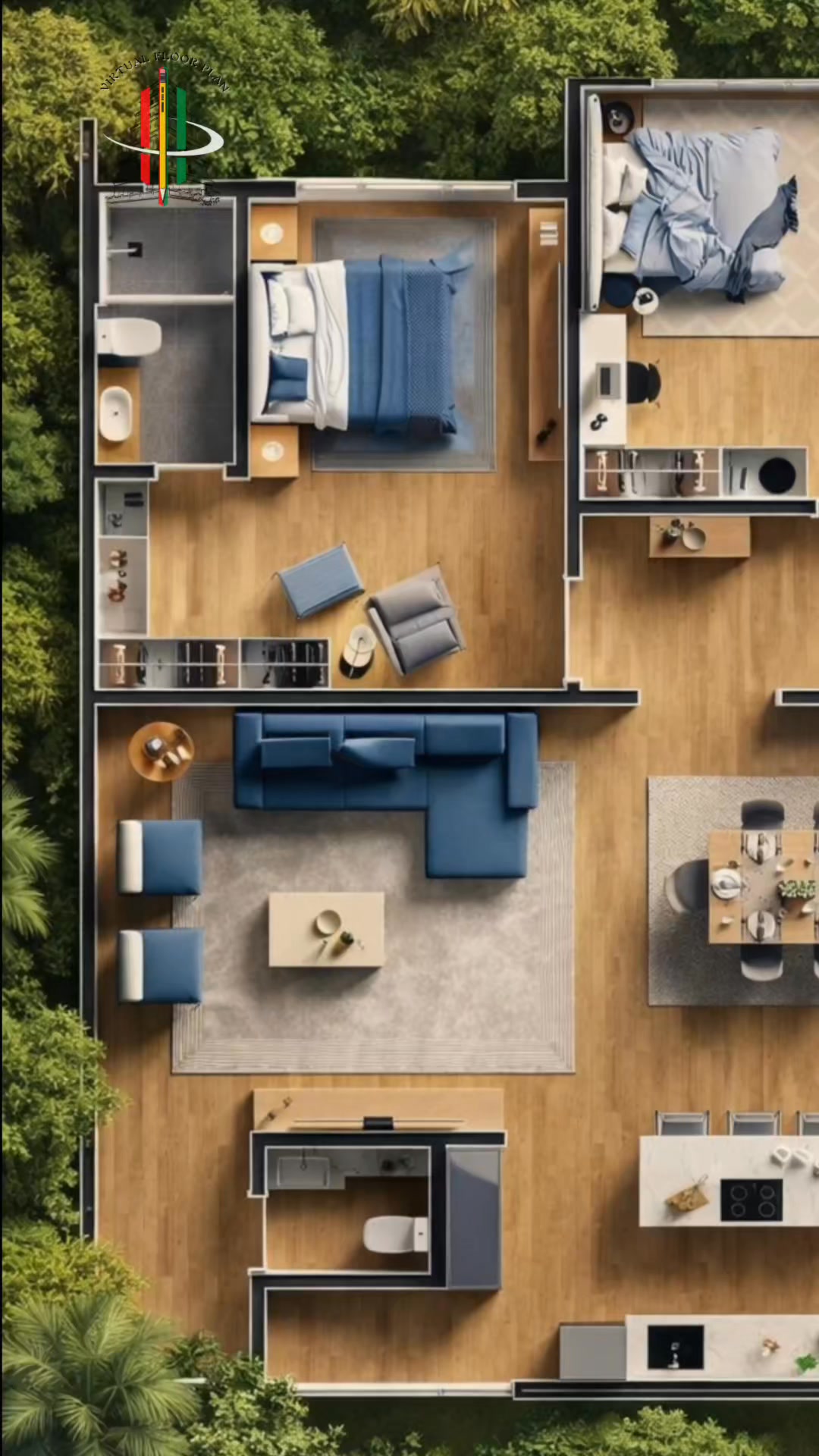 Modern Three Bedroom House Floor Plan Idea 🏡 Discover the perfect three ...