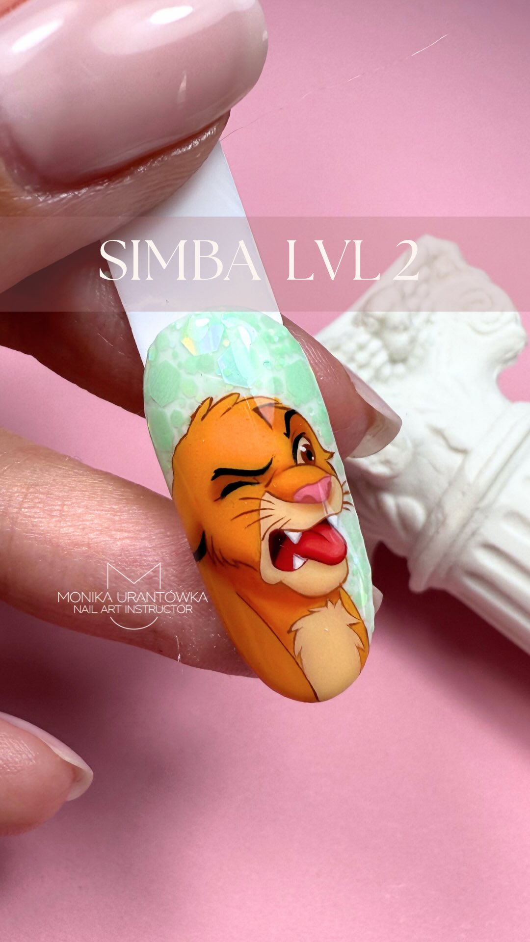 Simba 🦁 Cartoon LVL2 #simba #thelionking #simbanails #nailart #online # ...