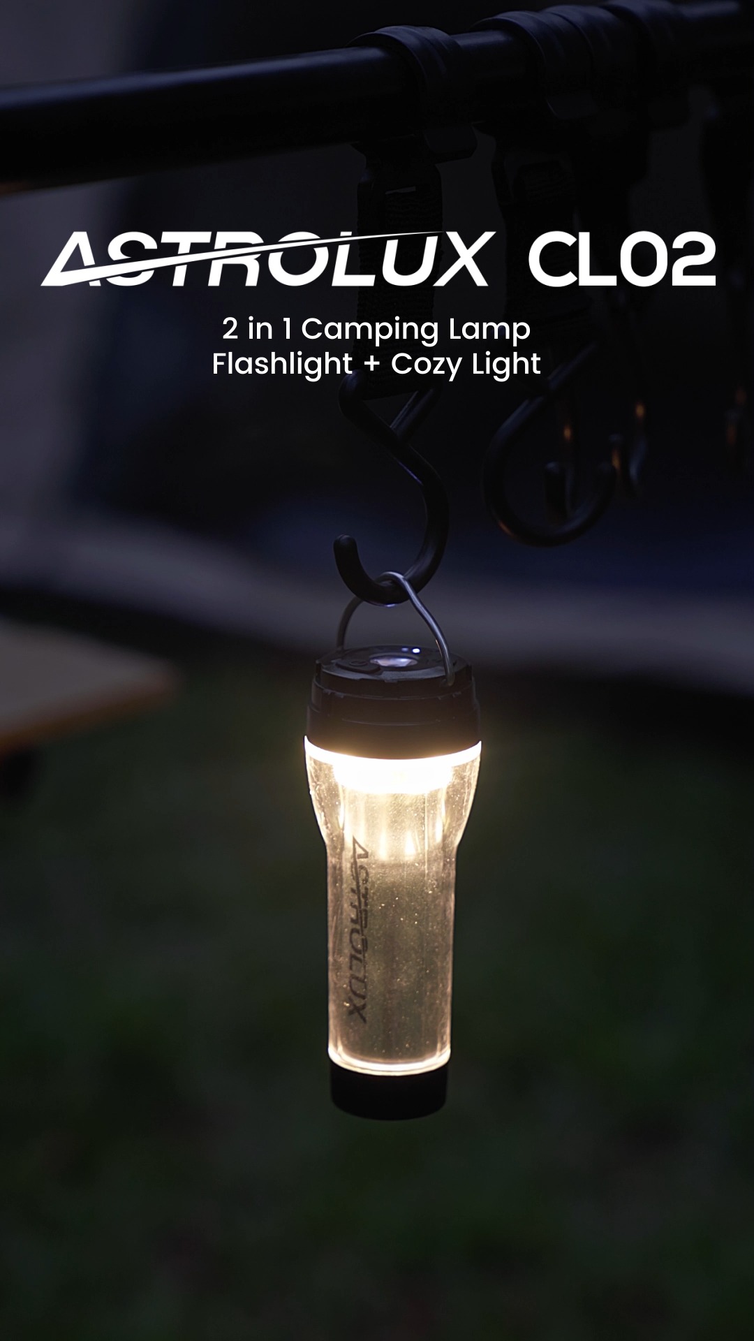 🌟 Astrolux® CL02 – 2-in-1 Camping Light! Flashlight + cozy lamp with 10 ...
