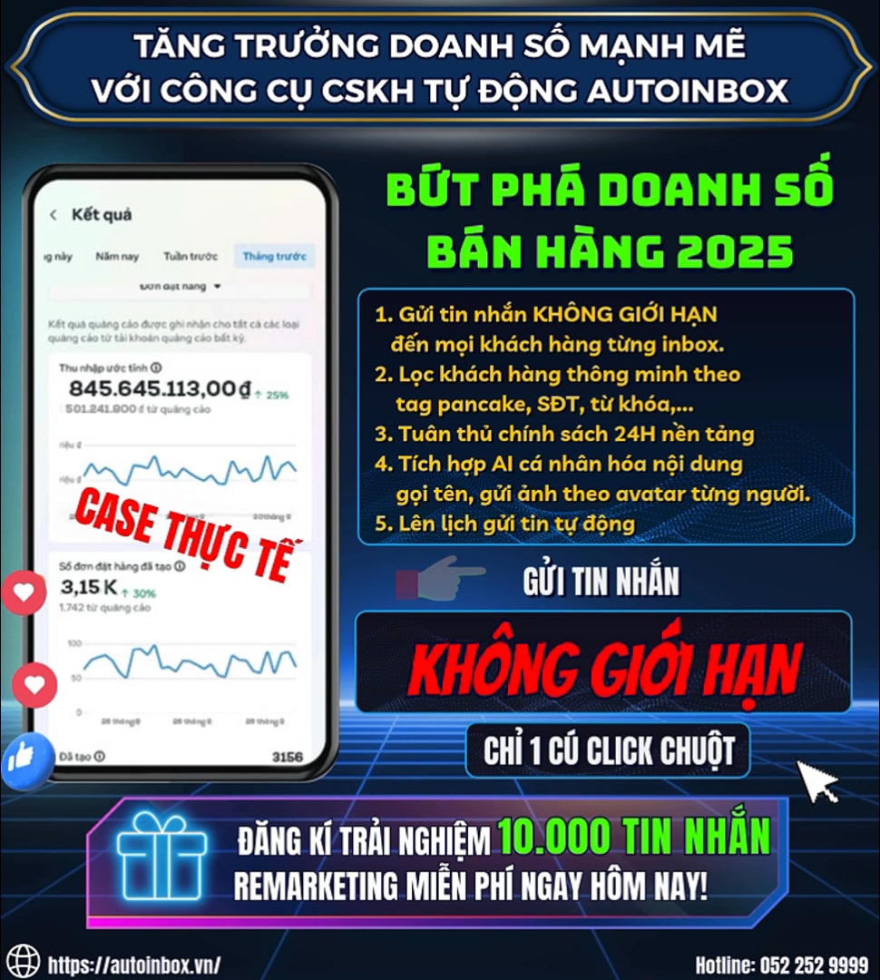 🚀 BỨT PHÁ DOANH THU VỚI AUTOINBOX – GIẢI PHÁP CHĂM SÓC KHÁCH HÀNG TỰ ...