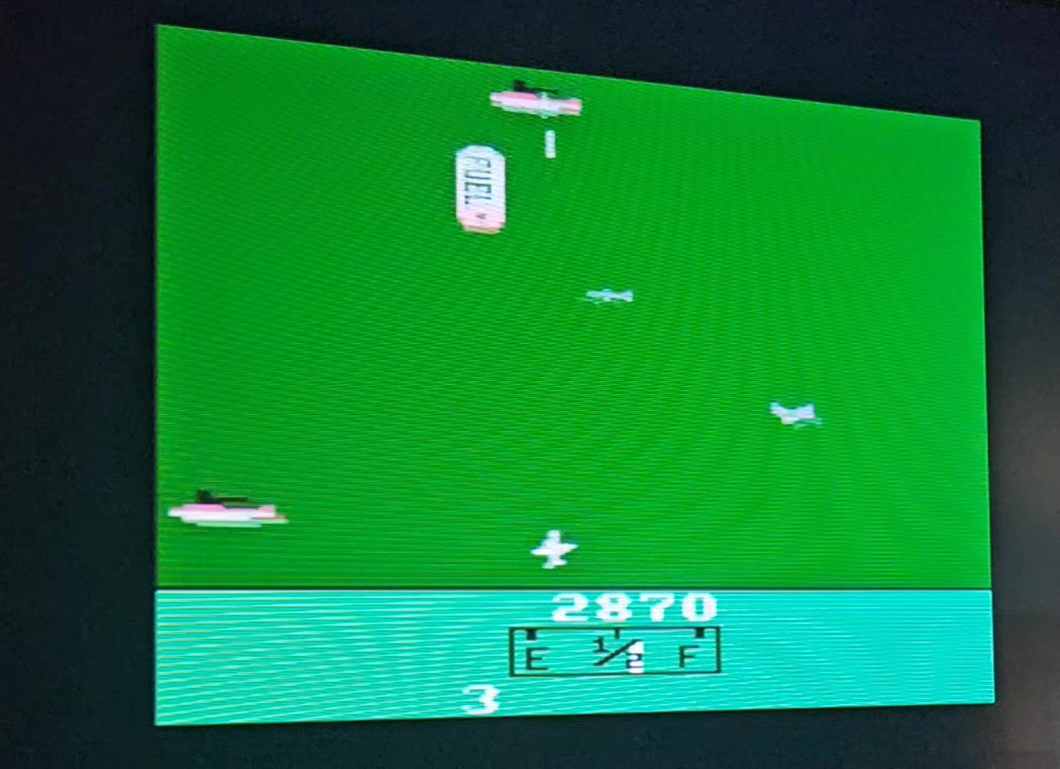 This is Bermuda, Atari 2600. It's a River Raid clone and it's