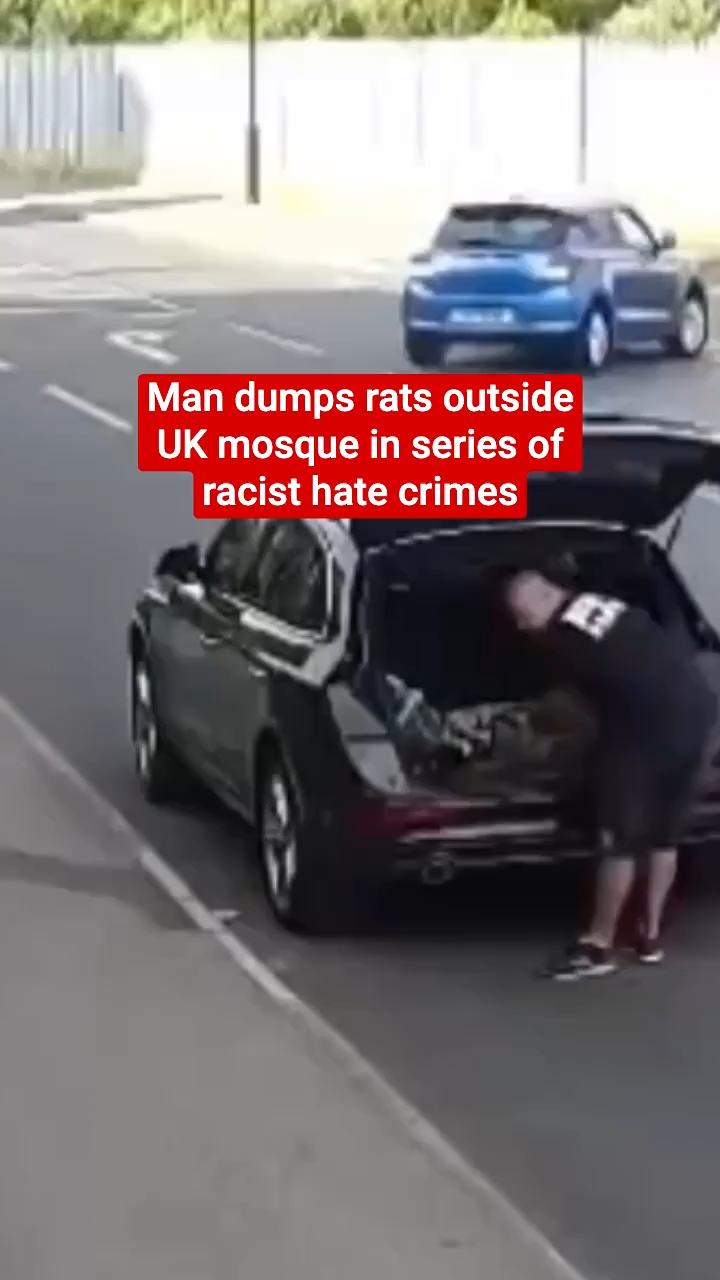 This is the shocking moment a man releases rats outside a mosque in ...