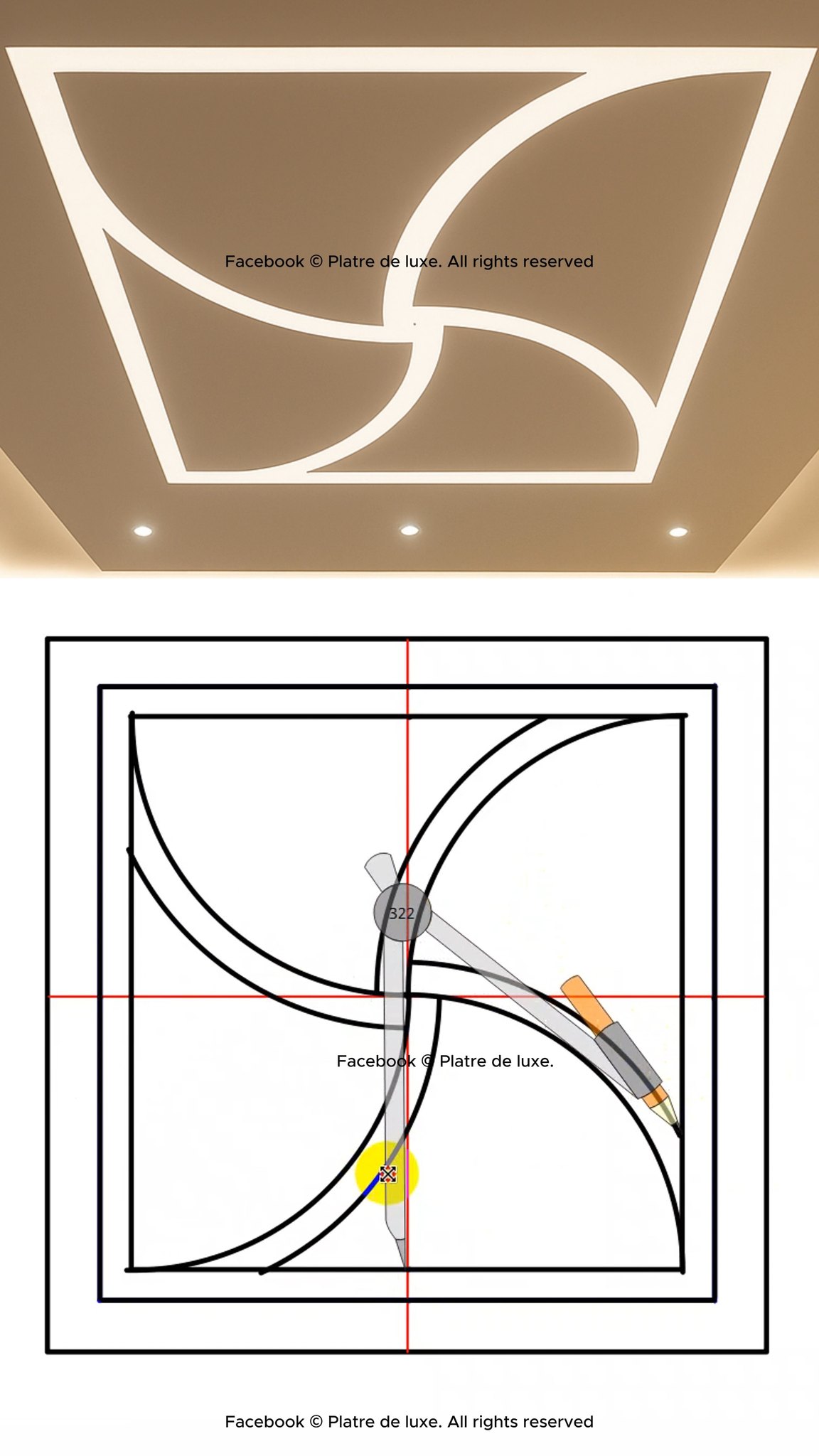 Photo inspiration: Picture Idea: From Plan To Ceiling Interiorinspo Drywall Platre De Luxe