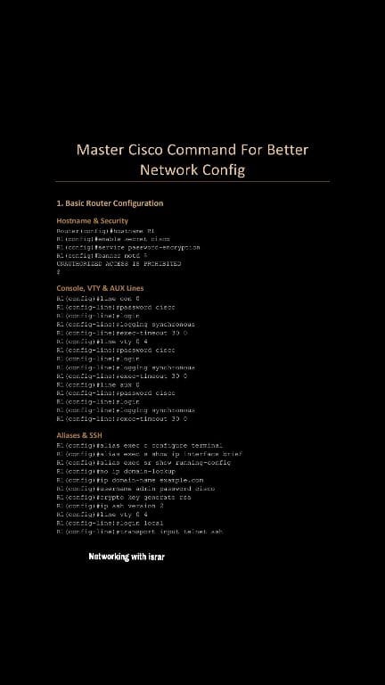 Master Cisco Commands for Better Network Configuration Whether you’re ...