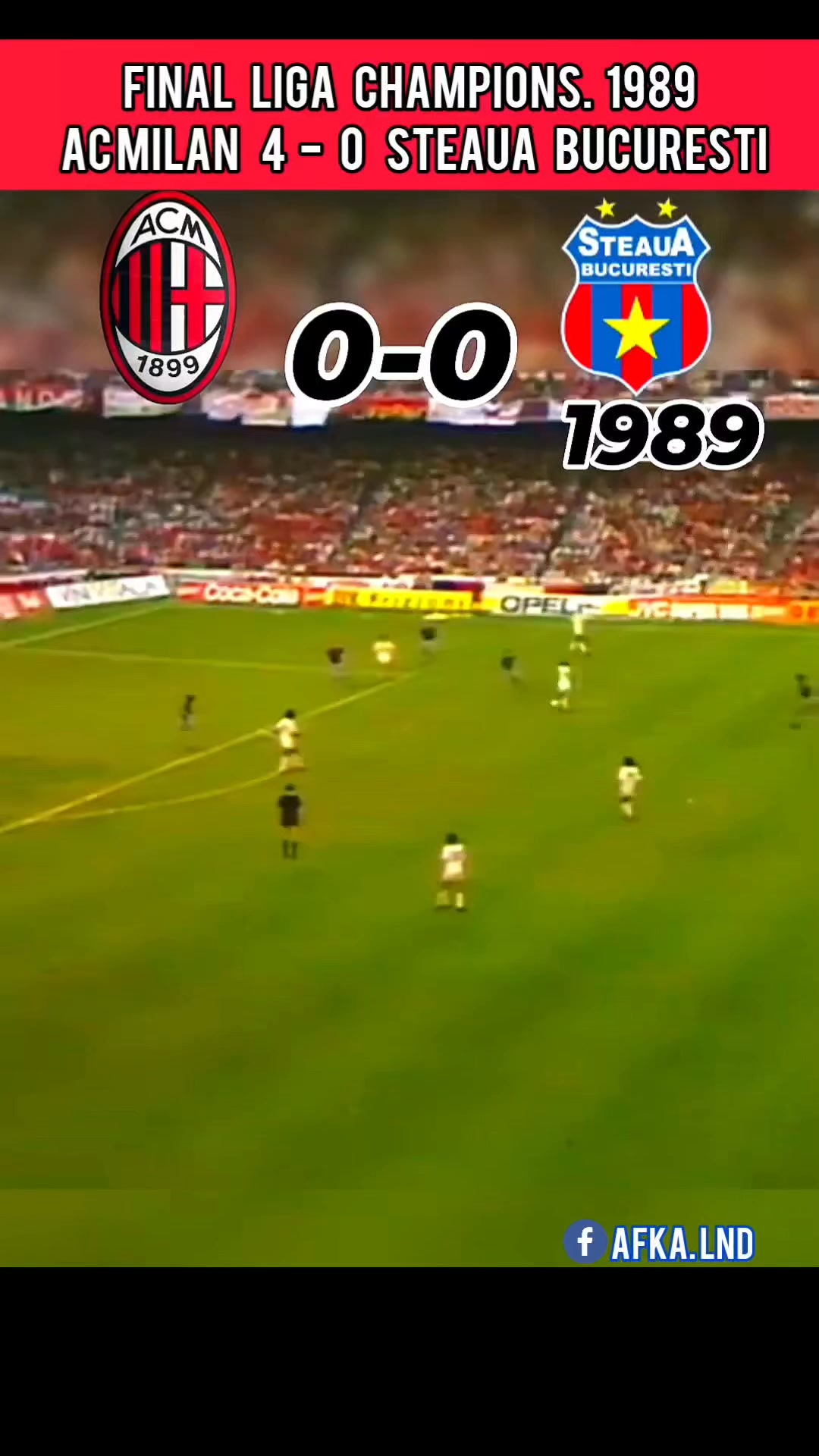 Final Liga Champions 1989 : AC Milan vs Steaua Bucuresti #football