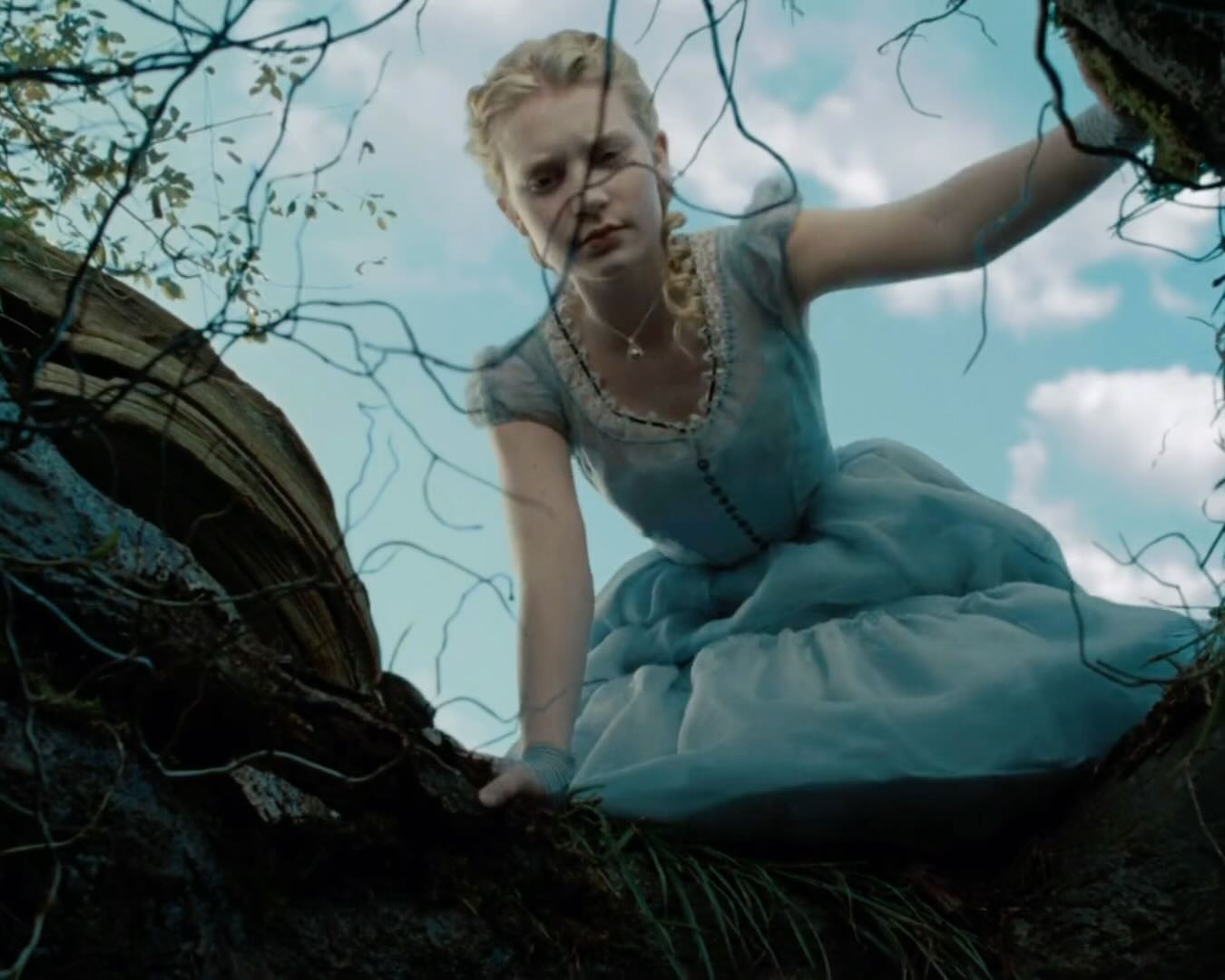 alice in wonderland 2010 blue dress (2010) 📽️ Tim Burton Size:6XLarge Dress (Hoop Skirt/Bustle for Dept_Socks Girls Floral Dress 7