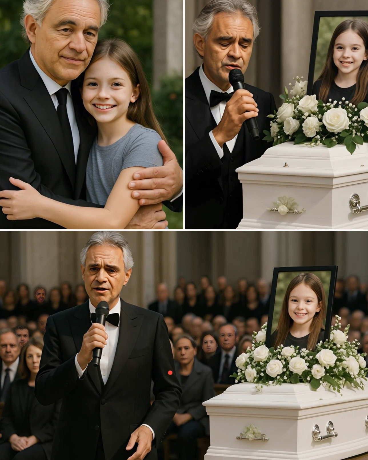 Andrea Bocelli śpiewa ostatnie pożegnanie dla Elary, niewidomej ...
