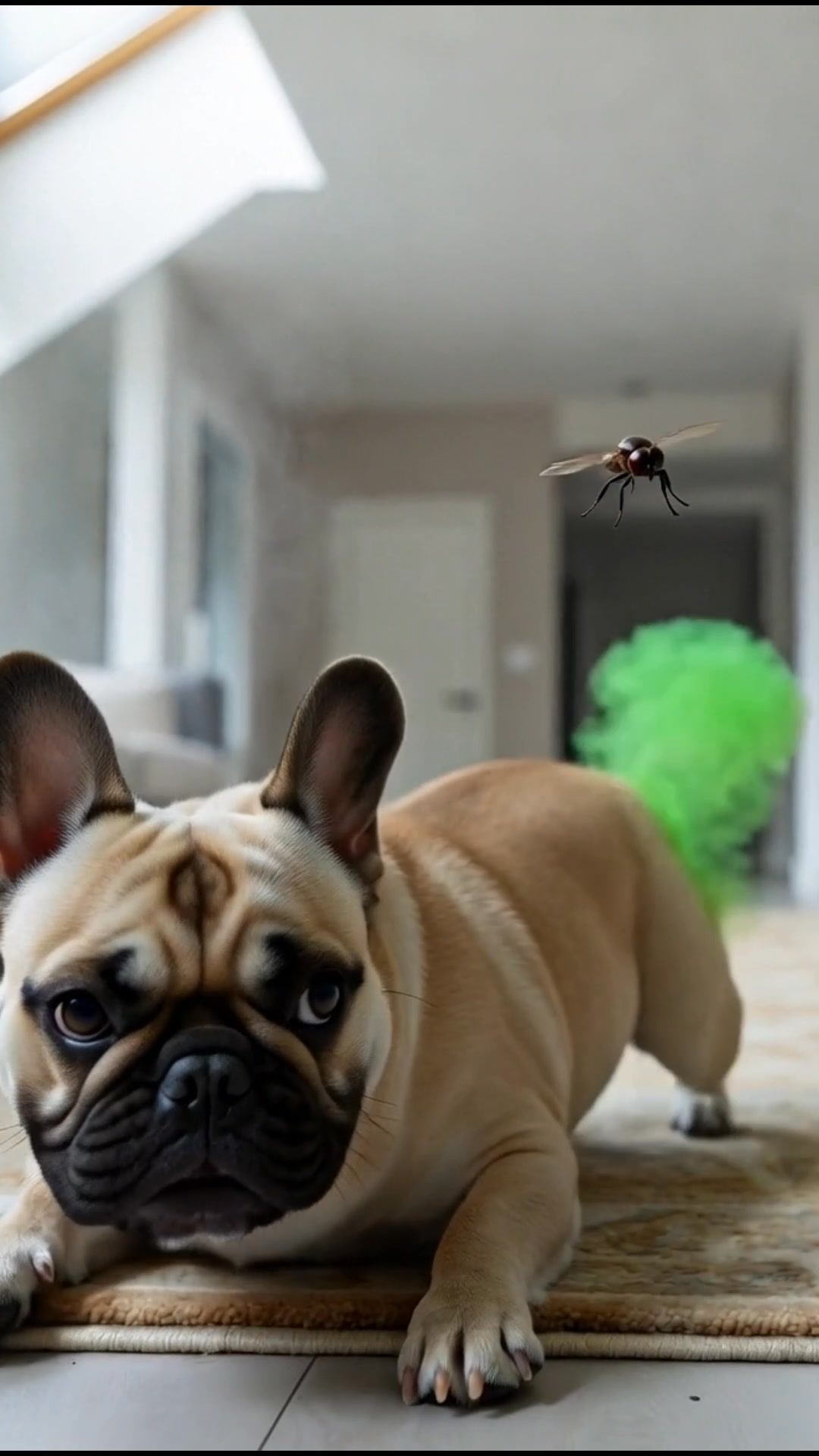 The Fly Realized It Picked the Wrong Bulldog 💨🪰 A French bulldog. A fly ...