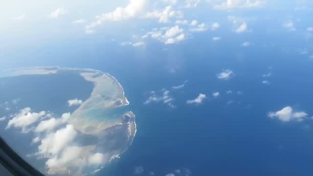 Rare footage of an airplane flying over North Sentinel Island, a place ...
