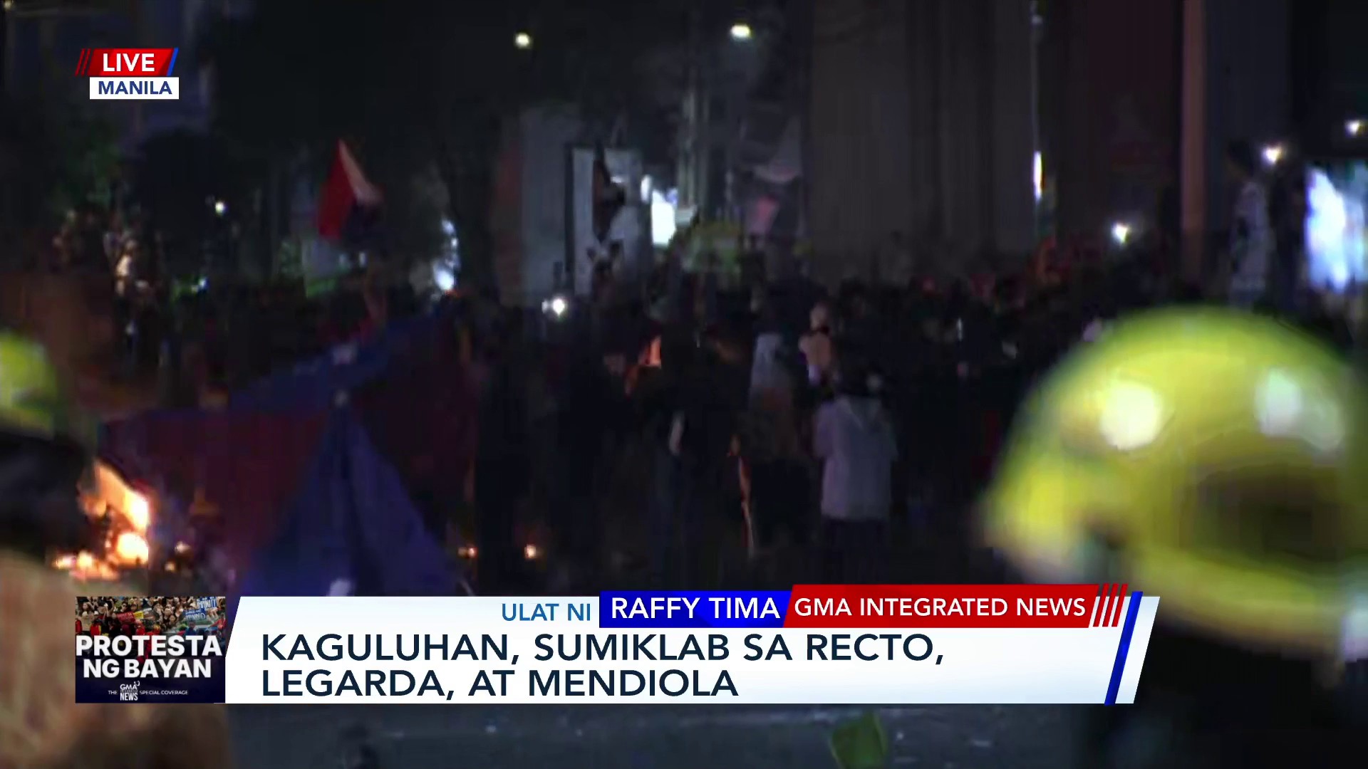 PANOORIN: Kaguluhan, sumiklab sa Recto, Legarda at Mendiola Nagpasabog ...