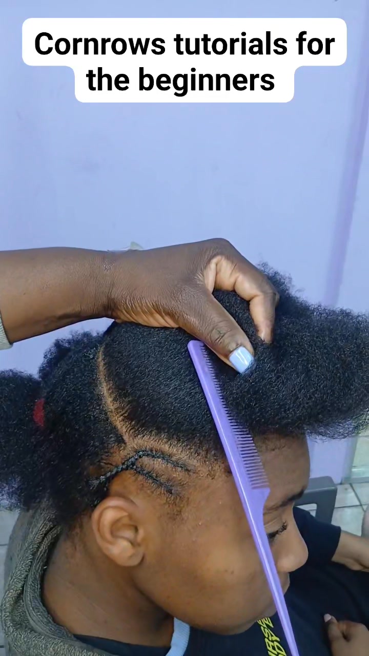 Cornrows tutorials for the beginners #fbreelsfyp #viralvideo # ...