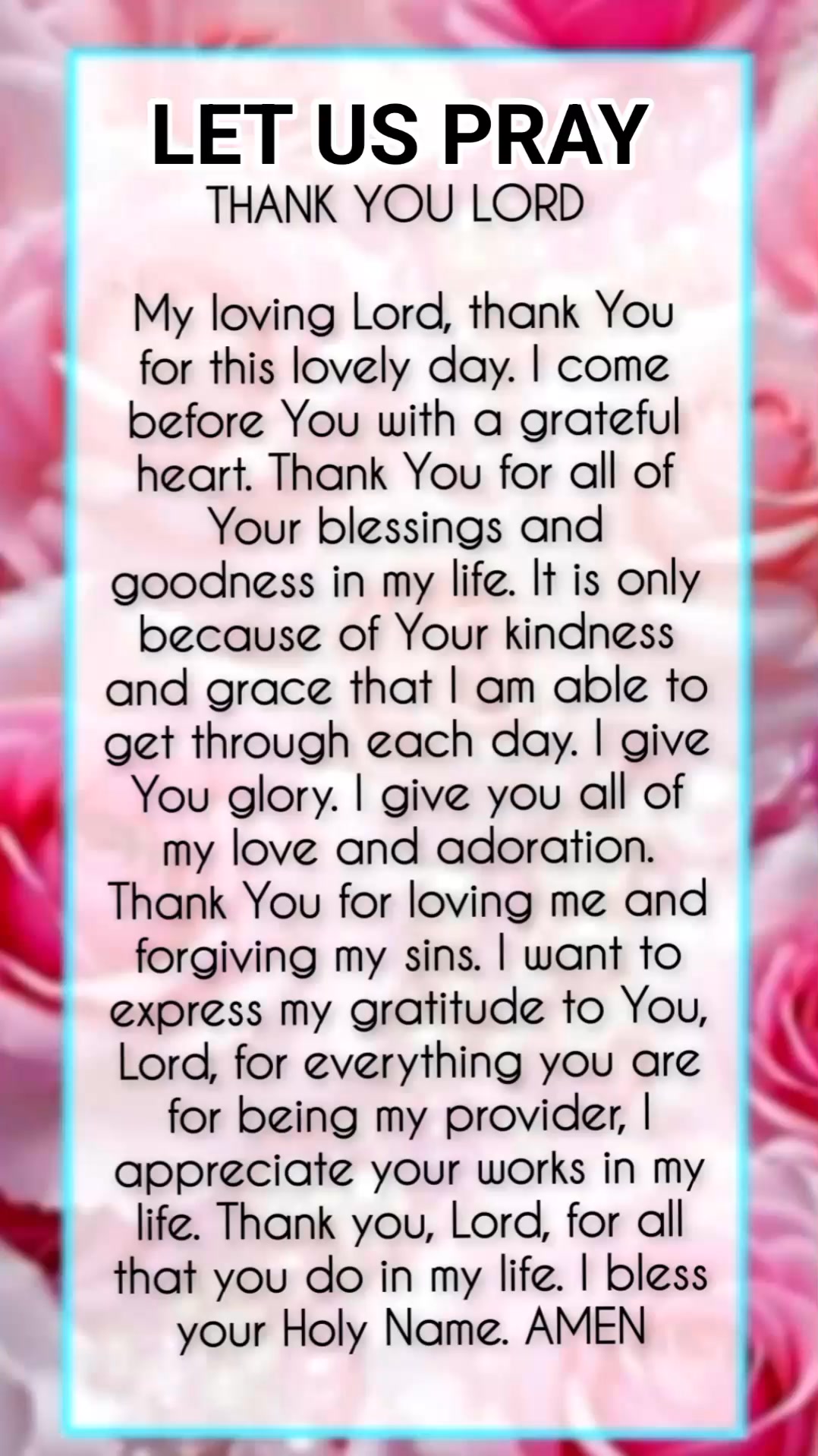 THANK YOU LORD🙏 ️💕 #PrayerForToday #strongprayer #powerofprayer | Rdj ...