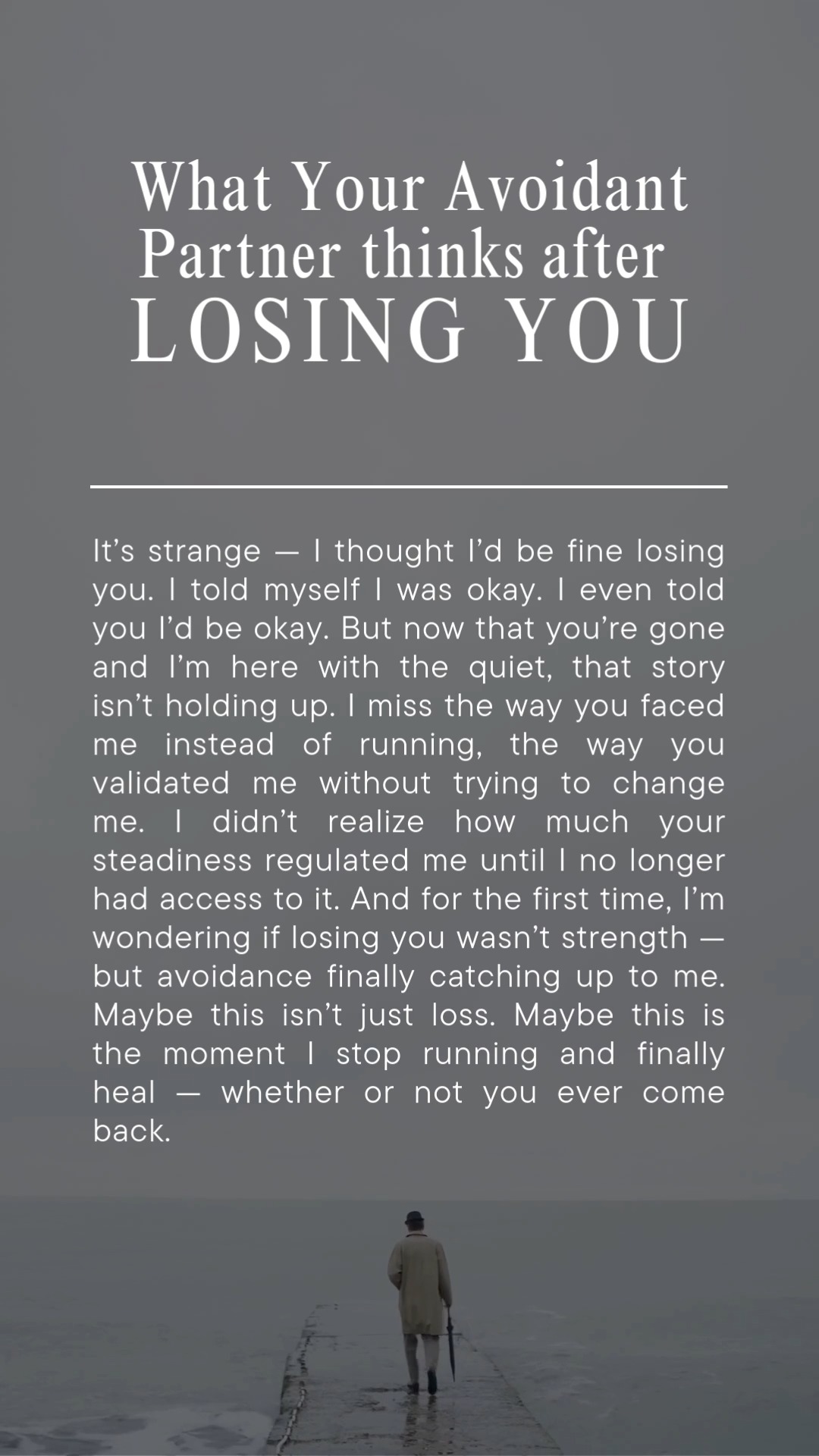This is the part people rarely name. Avoidant attachment doesn’t always ...