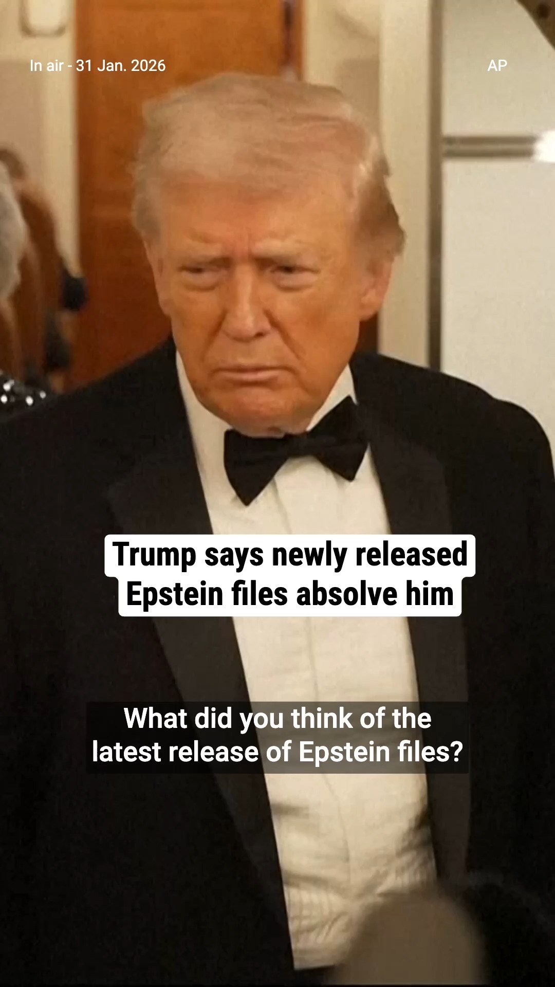 President Trump says newly released Epstein files absolve him, calls ...