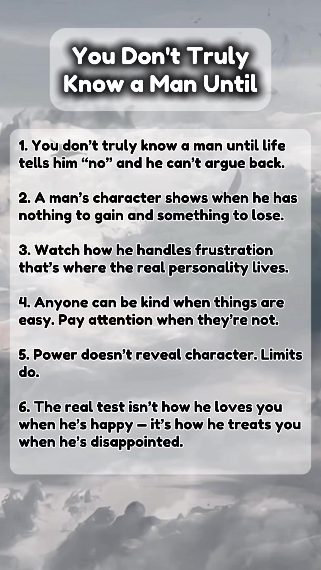 You Don't Truly Know a Man Until. #man #truth #Rules #motivation #fact ...